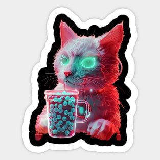 Cat's Boba Fantasia Sticker